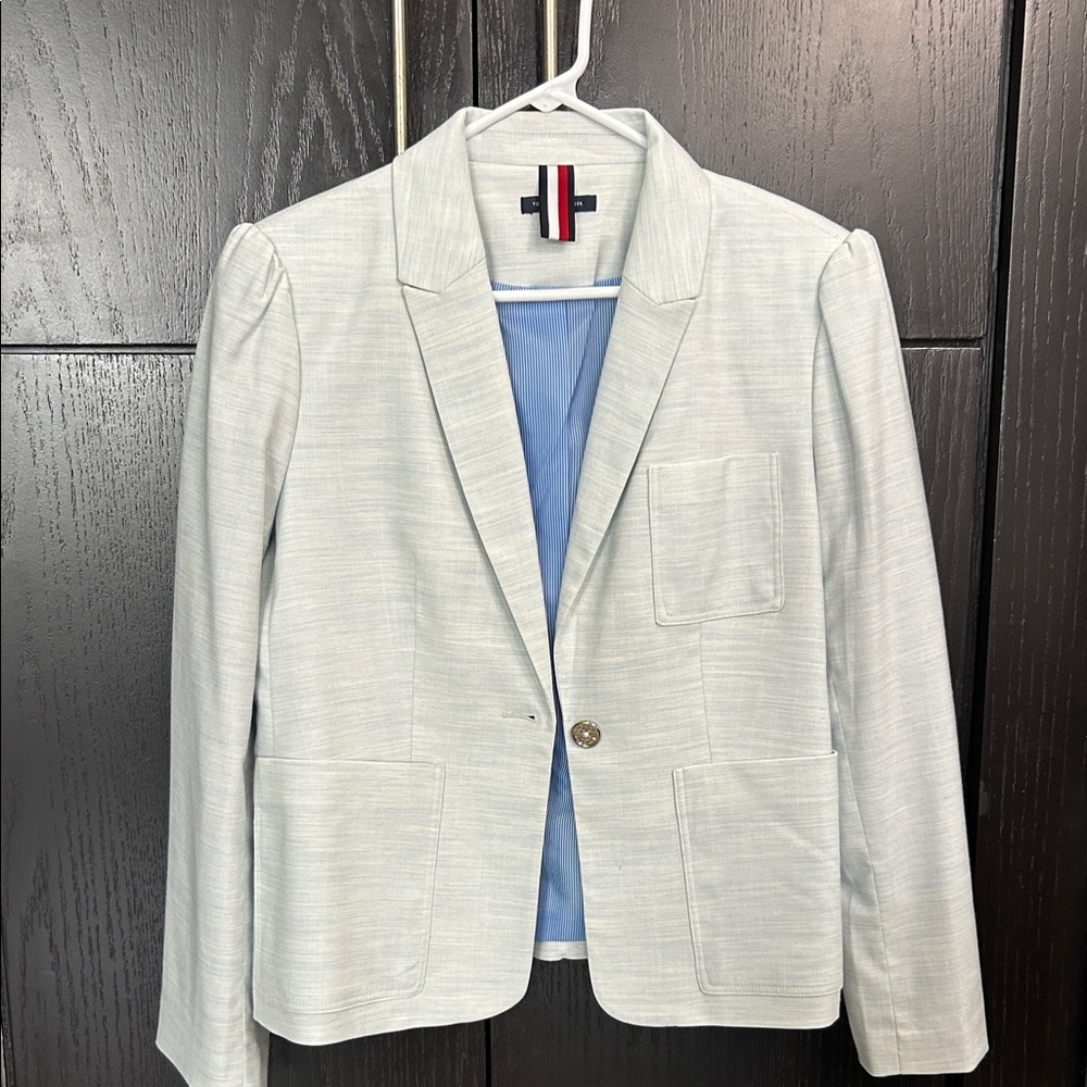 Women’s Light Blue Blazer- Size 12